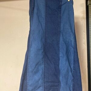 Derek Heart Blue Strapless Dress